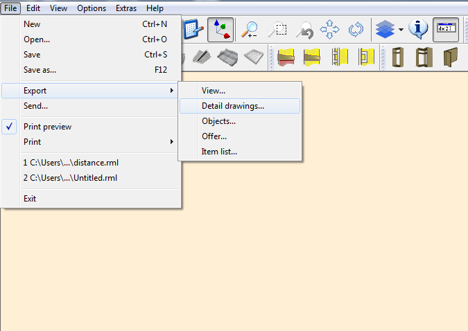 How to export planning data to a CAD program